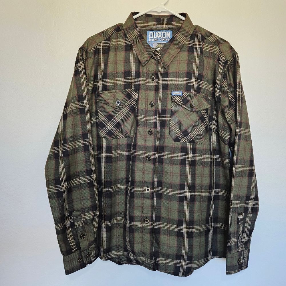 Dixxon | Green Beret Army Green Black Button Down Shirt Top Womens XL - Picture 2 of 9